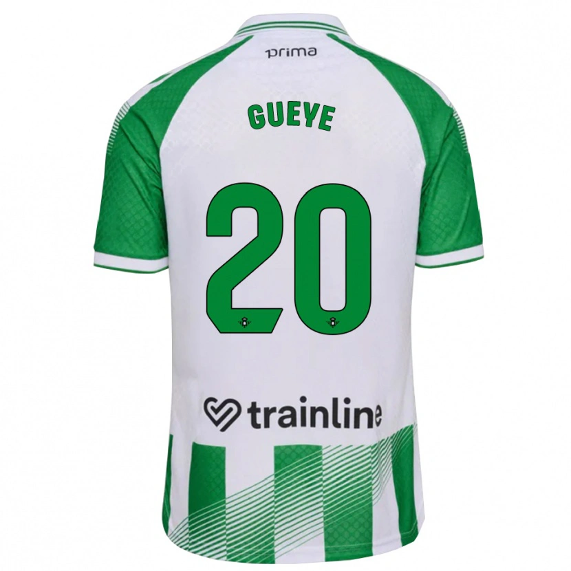 Danxen Enfant Maillot Lamine Gueye #20 Vert Clair Noir Blanc Tenues Domicile 2026/27 T-Shirt