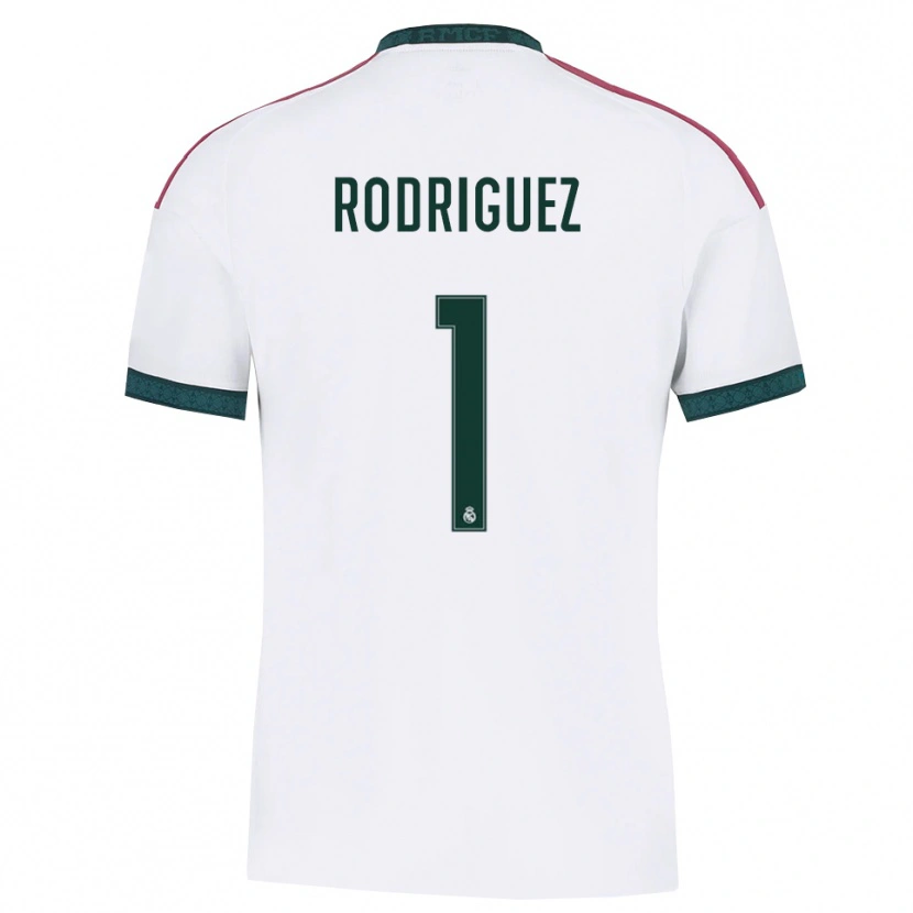 Danxen Enfant Maillot Misa Rodriguez #1 Vert Foncé Blanc Rouge Tenues Domicile 2026/27 T-Shirt