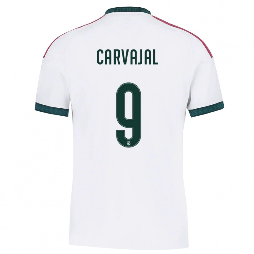 Danxen Enfant Maillot Ángel Carvajal #9 Vert Foncé Blanc Rouge Tenues Domicile 2026/27 T-Shirt