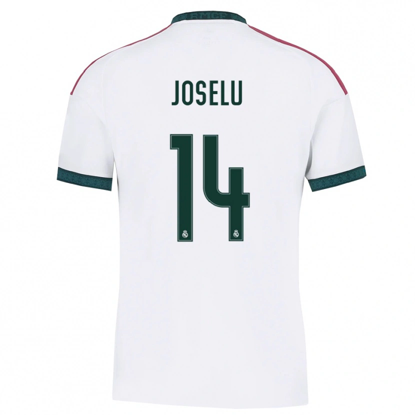 Danxen Enfant Maillot Joselu #14 Vert Foncé Blanc Rouge Tenues Domicile 2026/27 T-Shirt