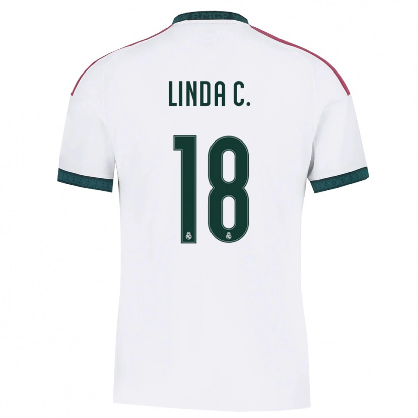 Danxen Enfant Maillot Linda Caicedo #18 Vert Foncé Blanc Rouge Tenues Domicile 2026/27 T-Shirt