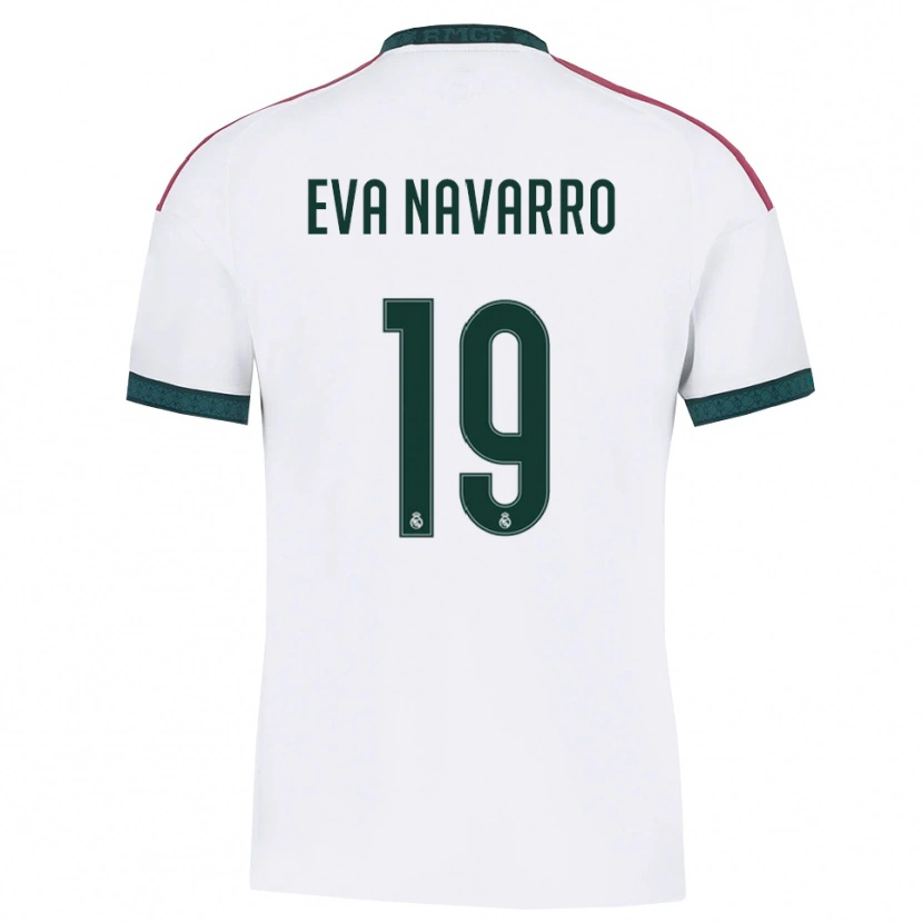 Danxen Enfant Maillot Eva Navarro #19 Vert Foncé Blanc Rouge Tenues Domicile 2026/27 T-Shirt