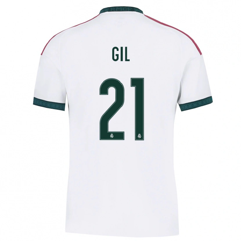Danxen Enfant Maillot Iker Gil #21 Vert Foncé Blanc Rouge Tenues Domicile 2026/27 T-Shirt