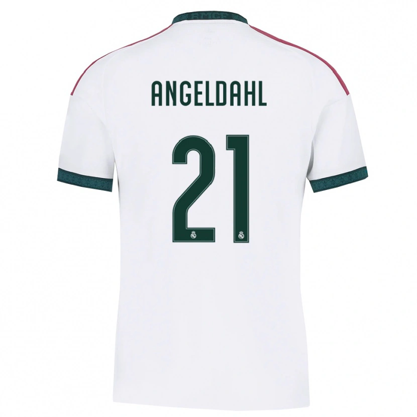 Danxen Enfant Maillot Filippa Angeldahl #21 Vert Foncé Blanc Rouge Tenues Domicile 2026/27 T-Shirt