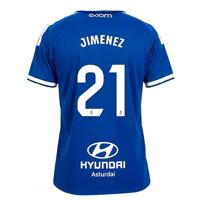 Danxen Enfant Maillot David Jiménez #21 Bleu Moyen Blanc Tenues Domicile 2026/27 T-Shirt