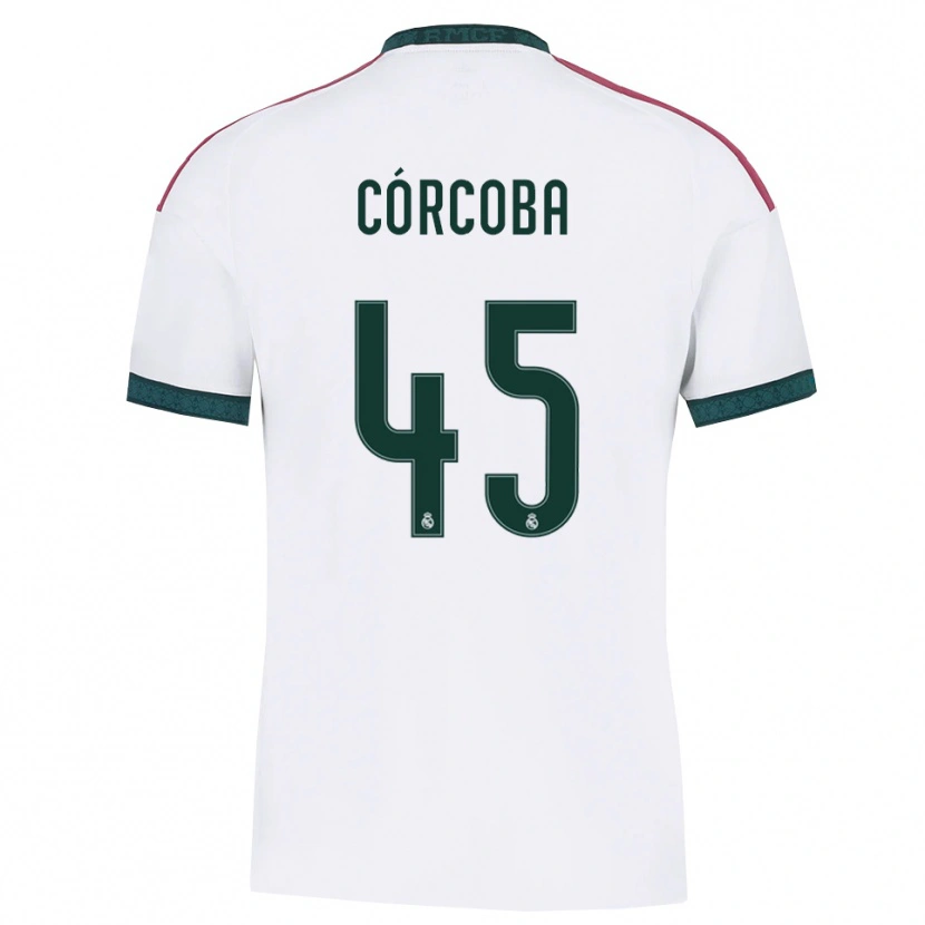 Danxen Enfant Maillot Andrés Córcoba #45 Vert Foncé Blanc Rouge Tenues Domicile 2026/27 T-Shirt
