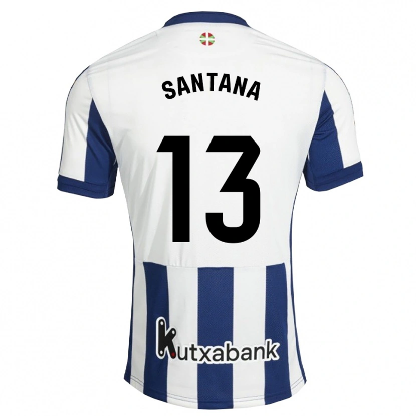 Danxen Enfant Maillot Olatz Santana #13 Bleu Marine Blanc Goldenrod Tenues Domicile 2026/27 T-Shirt