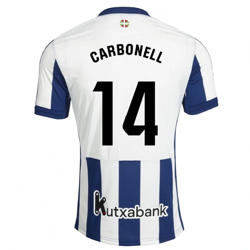 Danxen Enfant Maillot Tomy Carbonell #14 Bleu Marine Blanc Goldenrod Tenues Domicile 2026/27 T-Shirt