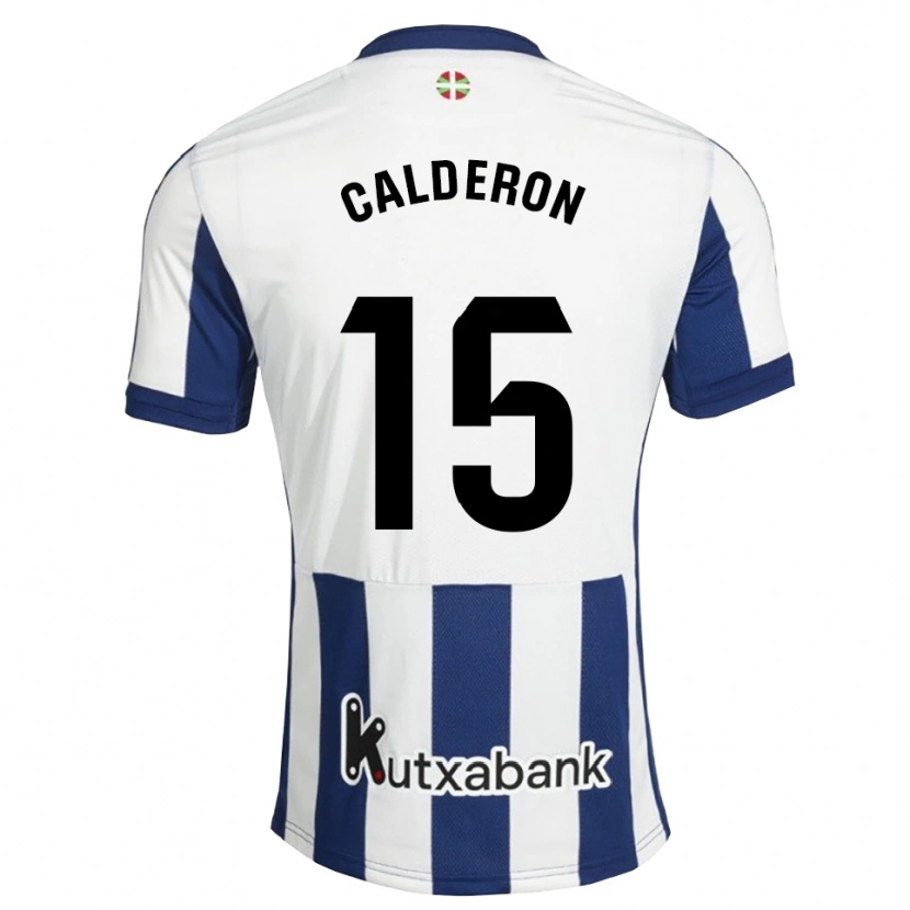 Danxen Enfant Maillot Iker Calderon #15 Bleu Marine Blanc Goldenrod Tenues Domicile 2026/27 T-Shirt