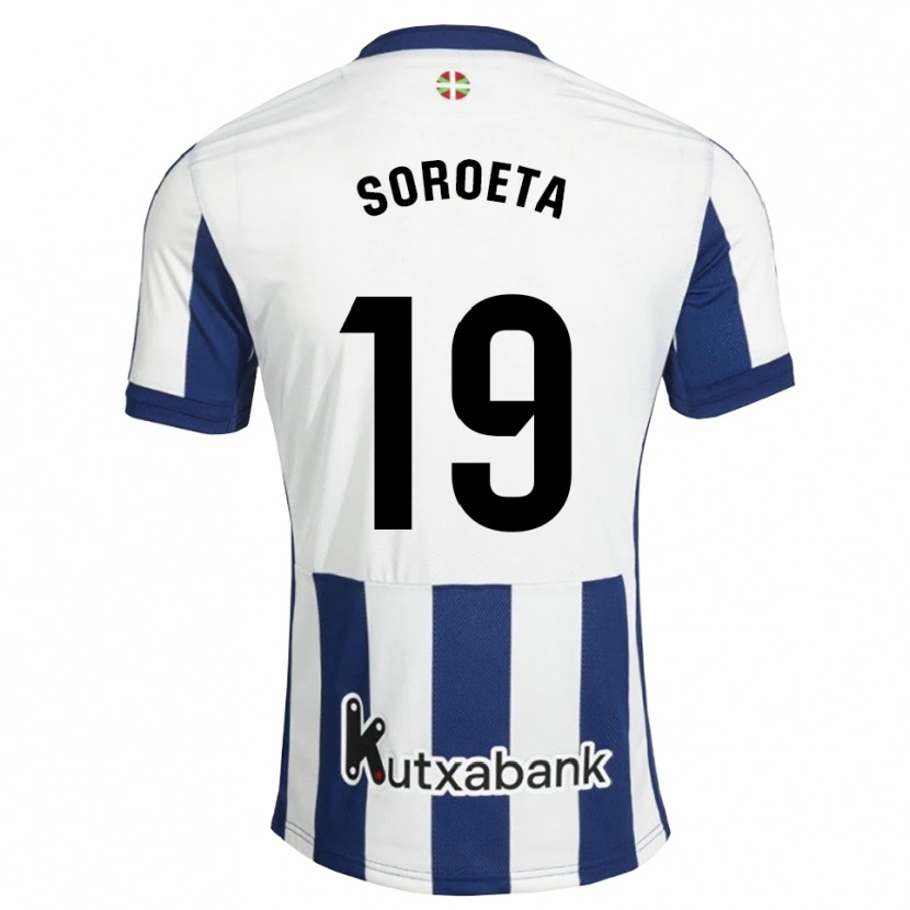 Danxen Enfant Maillot Javier Soroeta #19 Bleu Marine Blanc Goldenrod Tenues Domicile 2026/27 T-Shirt