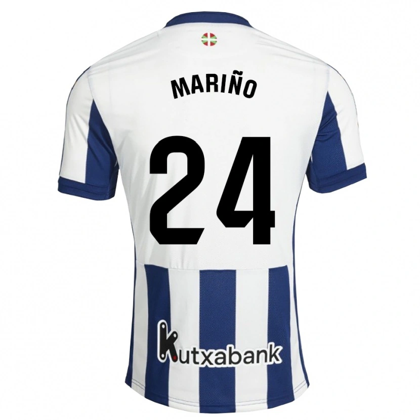 Danxen Enfant Maillot Omar Mariño #24 Bleu Marine Blanc Goldenrod Tenues Domicile 2026/27 T-Shirt