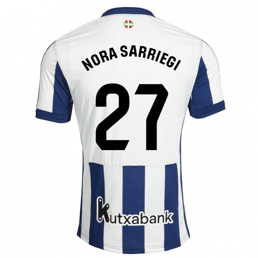 Danxen Enfant Maillot Nora Sarriegi Galdos #27 Bleu Marine Blanc Goldenrod Tenues Domicile 2026/27 T-Shirt