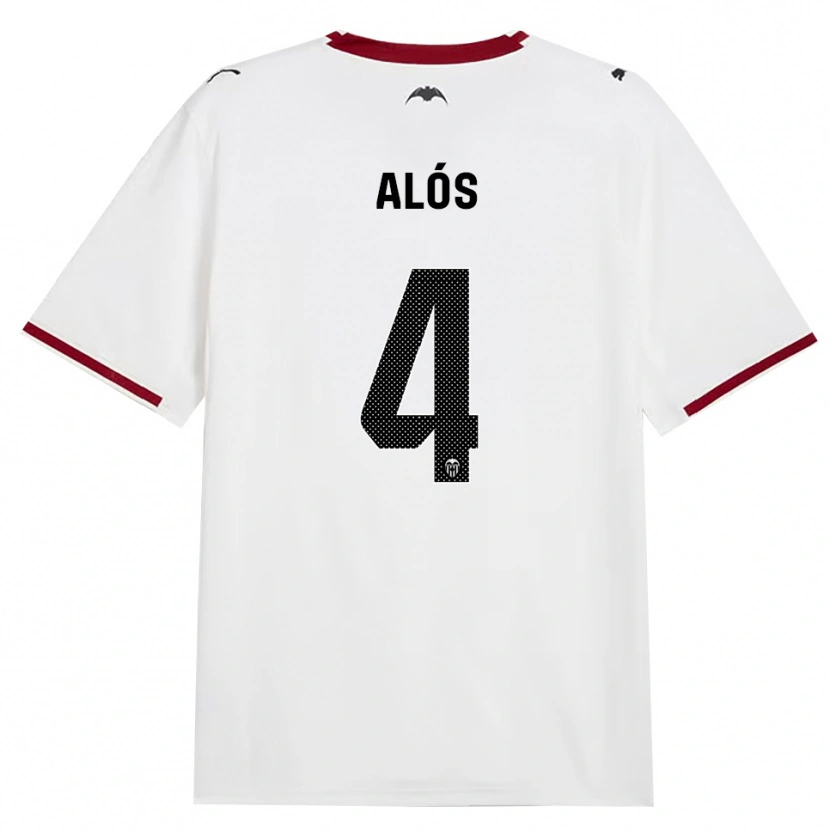 Danxen Enfant Maillot Carlos Alós #4 Noir Blanc Rouge Jaune Tenues Domicile 2026/27 T-Shirt