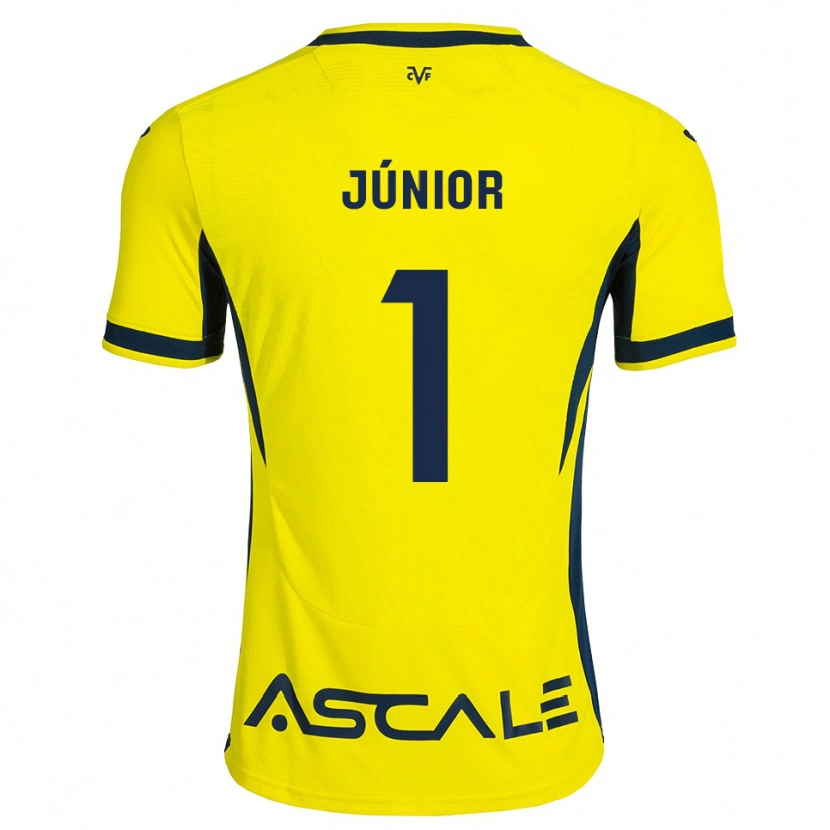 Danxen Enfant Maillot Luiz Júnior #1 Jaune Noir Rouge Tenues Domicile 2026/27 T-Shirt