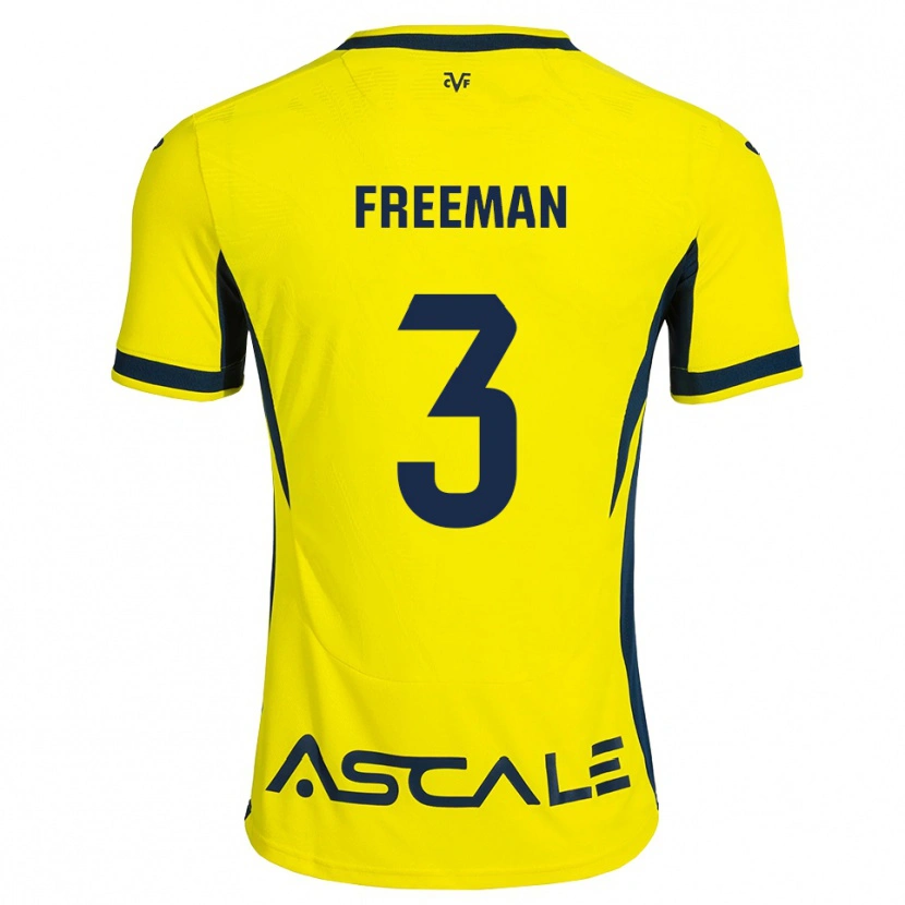 Danxen Enfant Maillot Alex Freeman #3 Jaune Noir Rouge Tenues Domicile 2026/27 T-Shirt