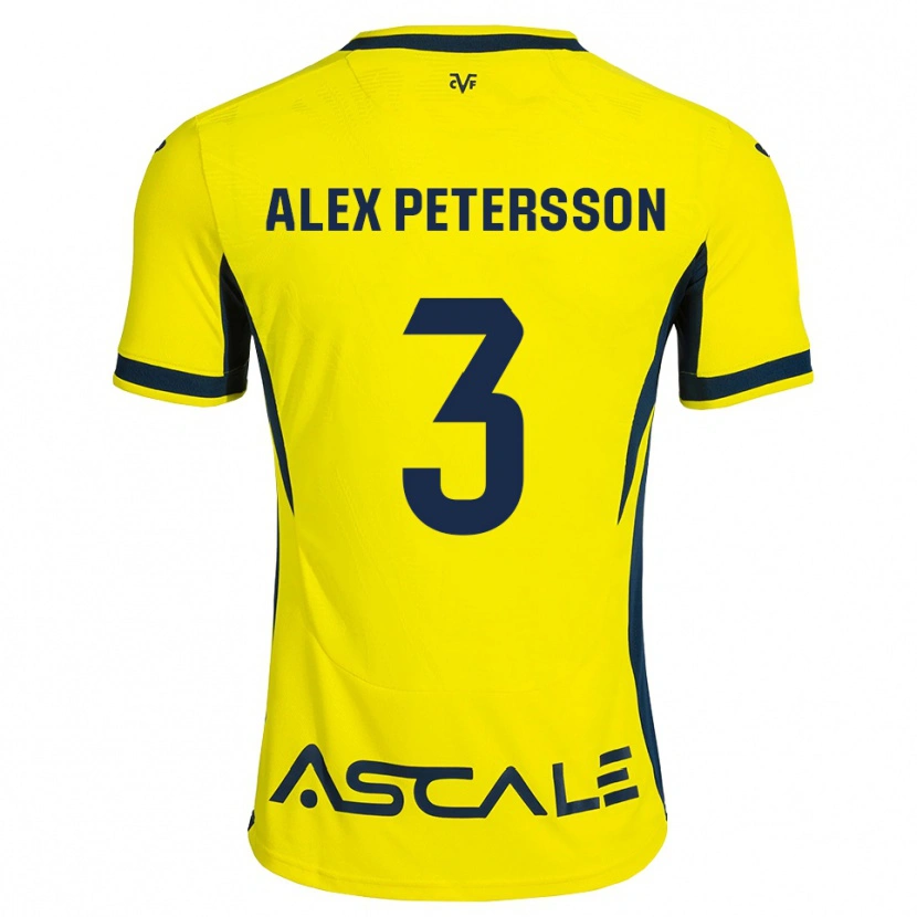 Danxen Enfant Maillot Max Petersson #3 Jaune Noir Rouge Tenues Domicile 2026/27 T-Shirt