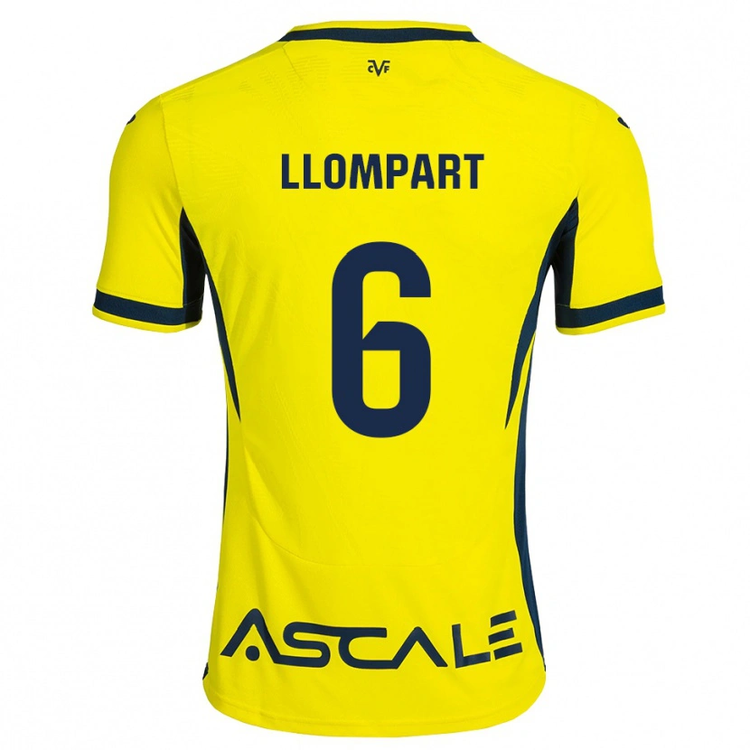 Danxen Enfant Maillot María Llompart #6 Jaune Noir Rouge Tenues Domicile 2026/27 T-Shirt