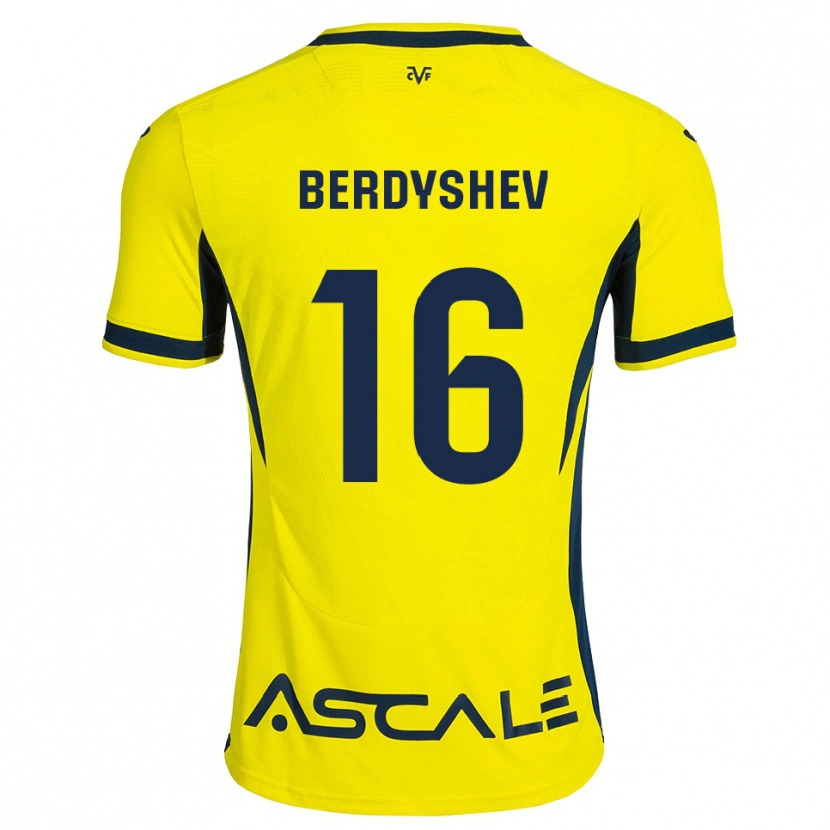 Danxen Enfant Maillot Tikhon Berdyshev #16 Jaune Noir Rouge Tenues Domicile 2026/27 T-Shirt