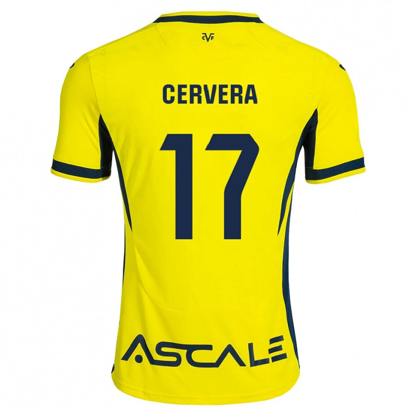 Danxen Enfant Maillot Mario Cervera #17 Jaune Noir Rouge Tenues Domicile 2026/27 T-Shirt