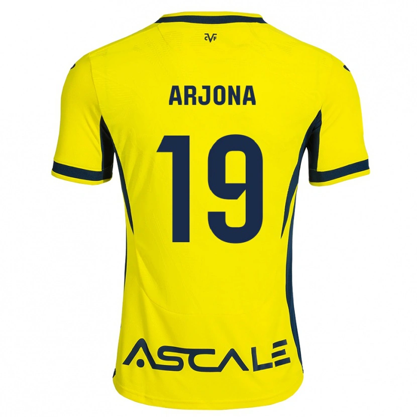 Danxen Enfant Maillot Julio Arjona #19 Jaune Noir Rouge Tenues Domicile 2026/27 T-Shirt