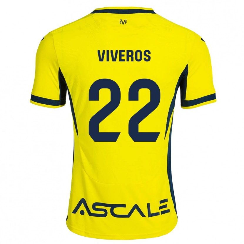 Danxen Enfant Maillot Facundo Viveros #22 Jaune Noir Rouge Tenues Domicile 2026/27 T-Shirt