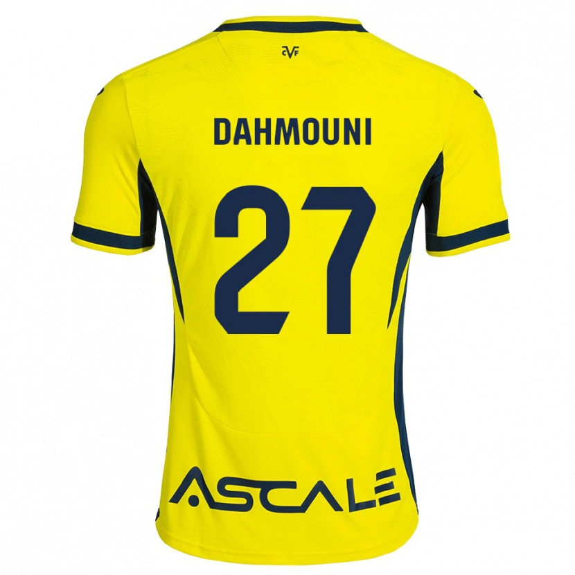 Danxen Enfant Maillot Moha Dahmouni #27 Jaune Noir Rouge Tenues Domicile 2026/27 T-Shirt