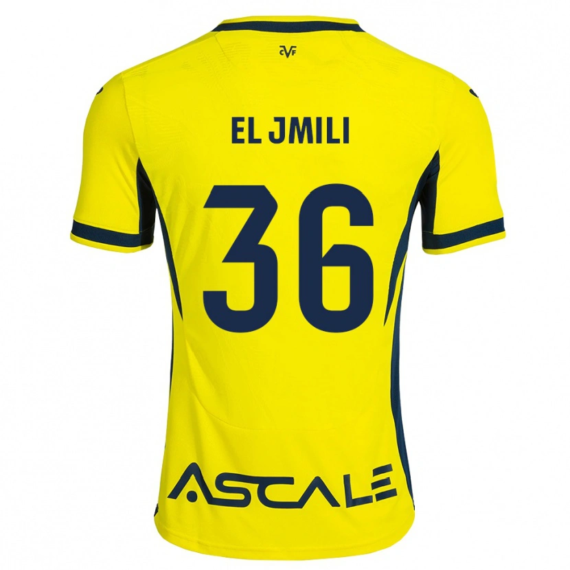 Danxen Enfant Maillot Nizar El Jmili #36 Jaune Noir Rouge Tenues Domicile 2026/27 T-Shirt