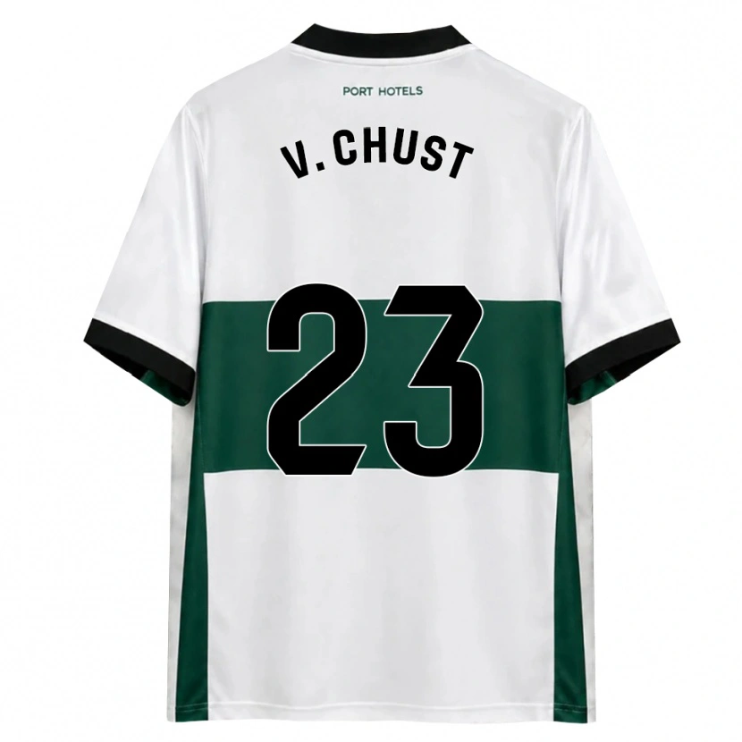 Danxen Enfant Maillot Víctor Chust #23 Vert Blanc Rouge Tenues Domicile 2026/27 T-Shirt