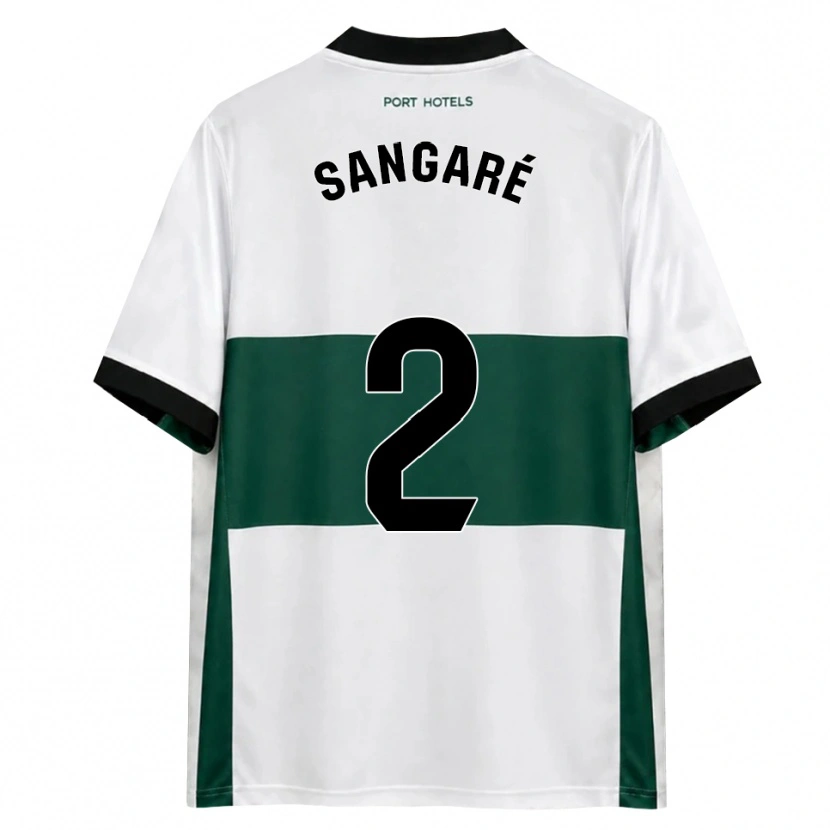 Danxen Enfant Maillot Buba Sangaré #2 Vert Blanc Rouge Tenues Domicile 2026/27 T-Shirt