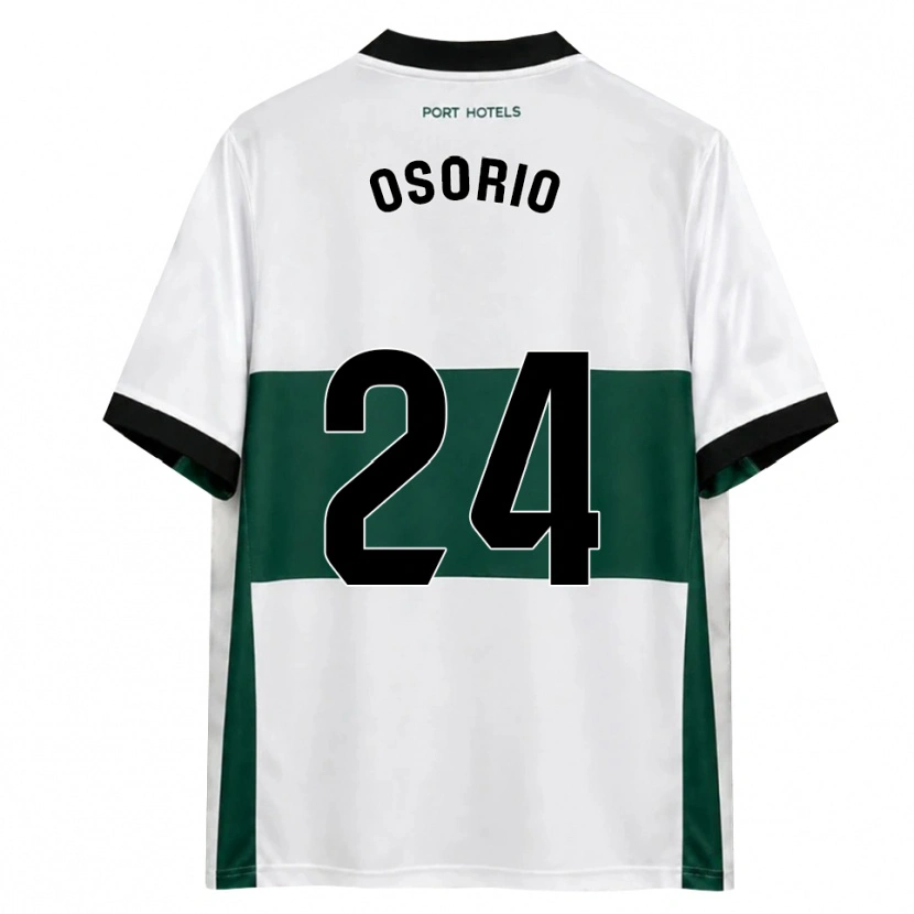 Danxen Enfant Maillot Abiel Osorio #24 Vert Blanc Rouge Tenues Domicile 2026/27 T-Shirt