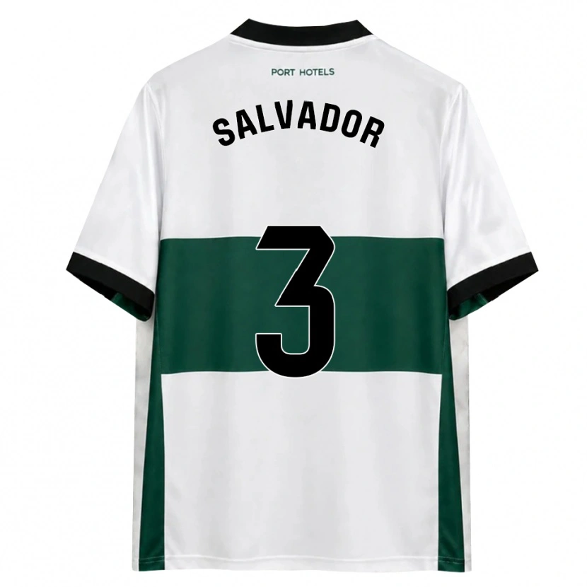 Danxen Enfant Maillot Nico Salvador #3 Vert Blanc Rouge Tenues Domicile 2026/27 T-Shirt