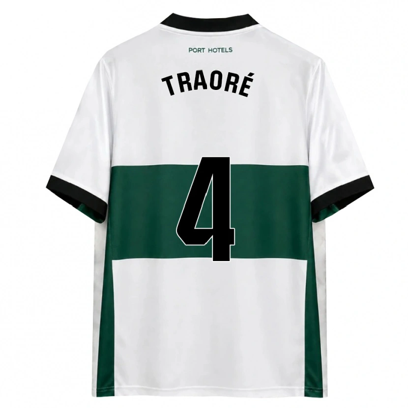 Danxen Enfant Maillot Bakary Traoré #4 Vert Blanc Rouge Tenues Domicile 2026/27 T-Shirt