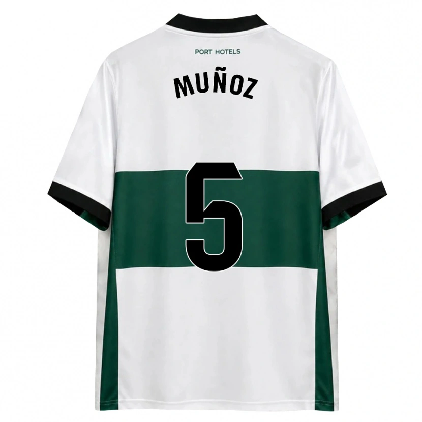 Danxen Enfant Maillot Ismael Muñoz #5 Vert Blanc Rouge Tenues Domicile 2026/27 T-Shirt