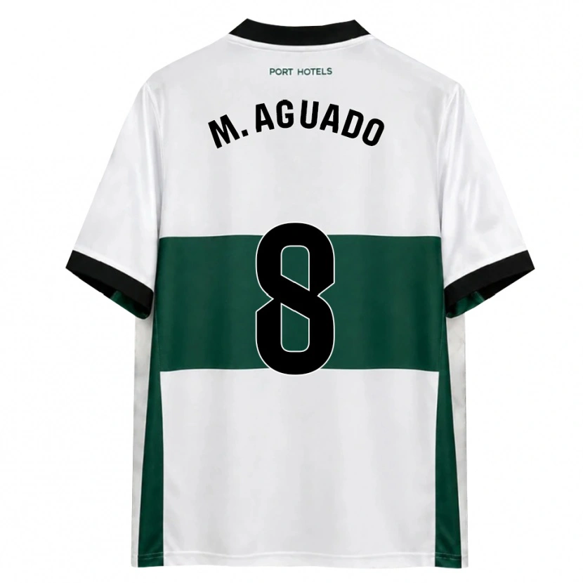 Danxen Enfant Maillot Marc Aguado #8 Vert Blanc Rouge Tenues Domicile 2026/27 T-Shirt