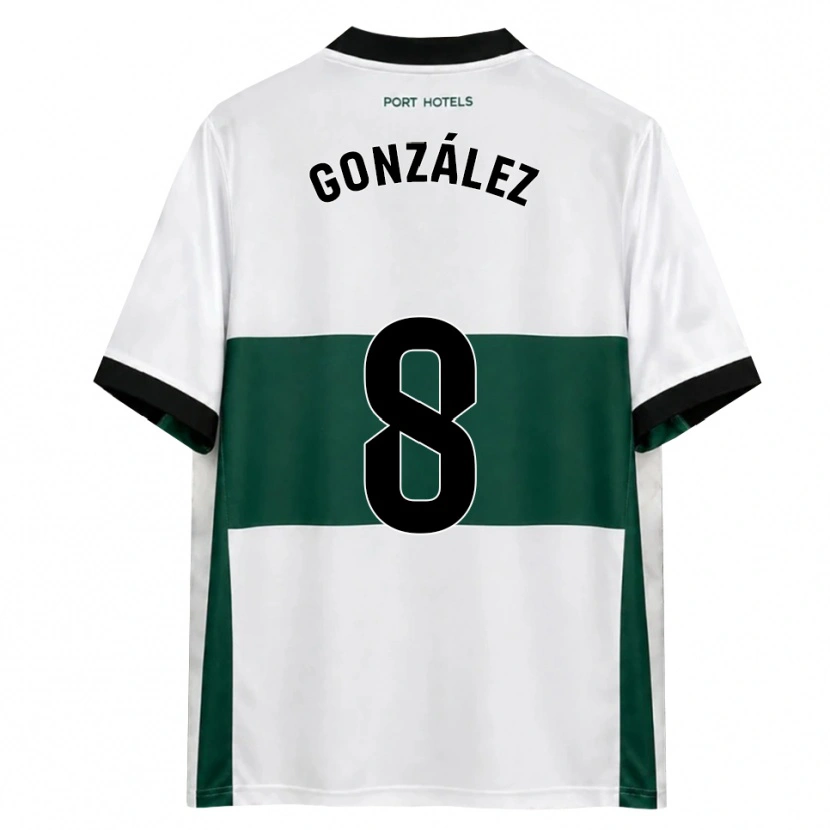 Danxen Enfant Maillot Nico González #8 Vert Blanc Rouge Tenues Domicile 2026/27 T-Shirt