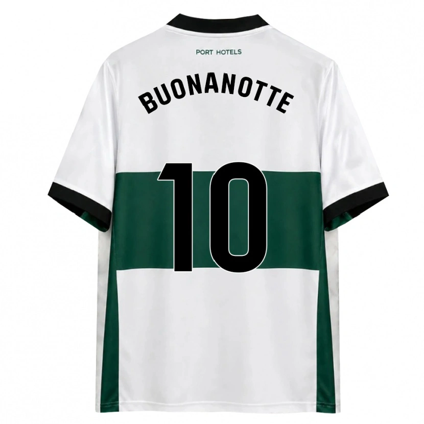 Danxen Enfant Maillot Facundo Buonanotte #10 Vert Blanc Rouge Tenues Domicile 2026/27 T-Shirt