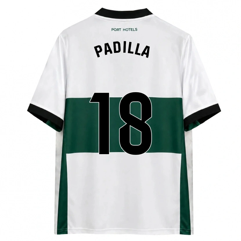 Danxen Enfant Maillot Álvaro Padilla #18 Vert Blanc Rouge Tenues Domicile 2026/27 T-Shirt