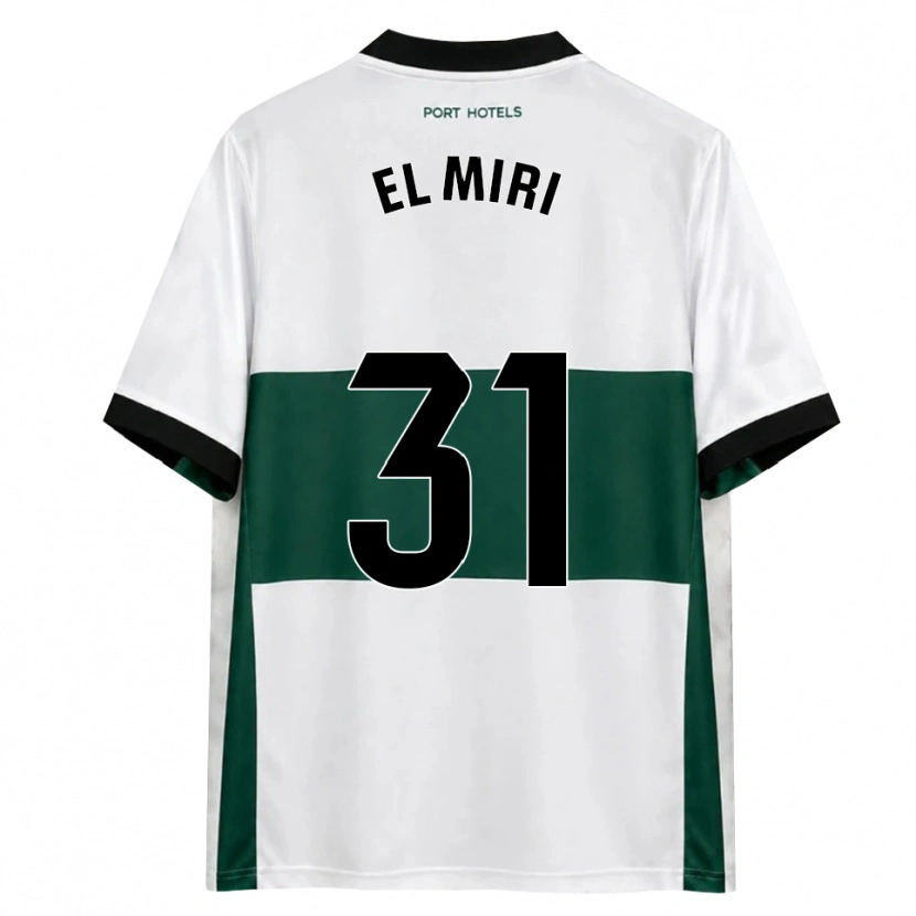 Danxen Enfant Maillot Walid El Miri #31 Vert Blanc Rouge Tenues Domicile 2026/27 T-Shirt
