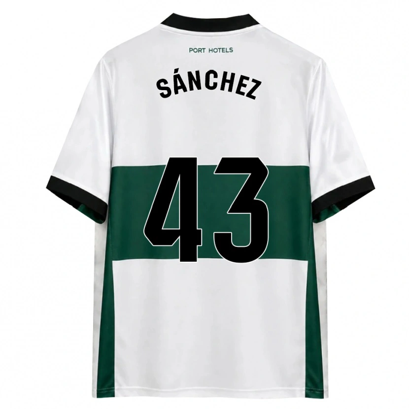 Danxen Enfant Maillot Diego Sánchez #43 Vert Blanc Rouge Tenues Domicile 2026/27 T-Shirt