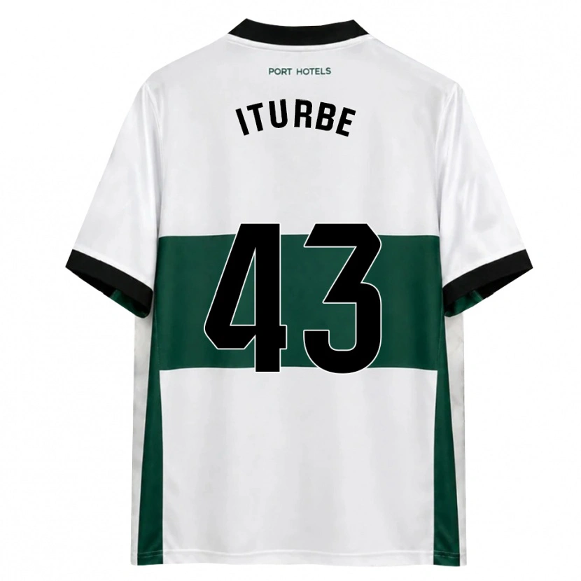 Danxen Enfant Maillot Alejandro Iturbe #43 Vert Blanc Rouge Tenues Domicile 2026/27 T-Shirt