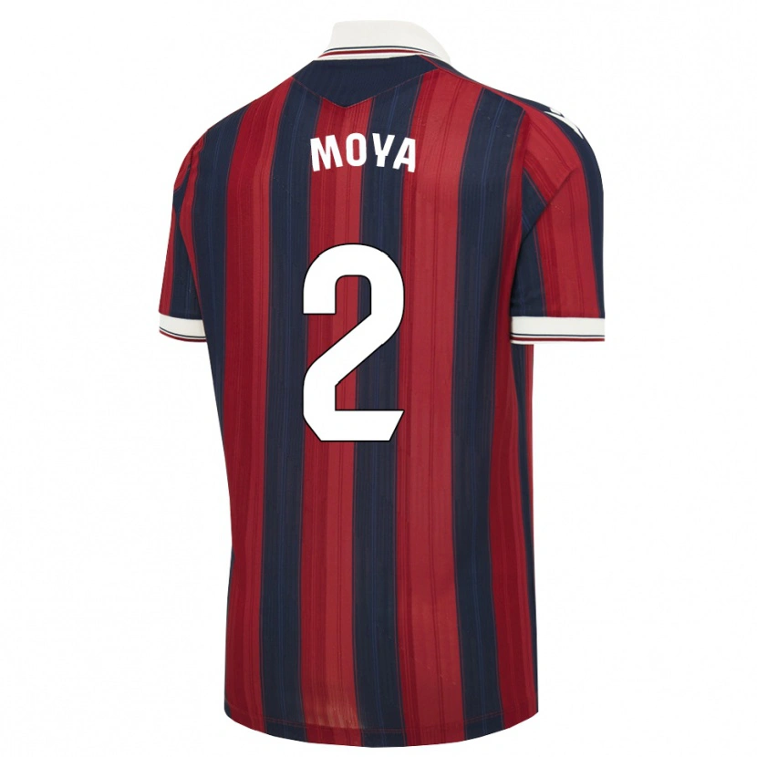 Danxen Enfant Maillot Alejandro Moya #2 Bleu Nuit Rouge Tenues Domicile 2026/27 T-Shirt