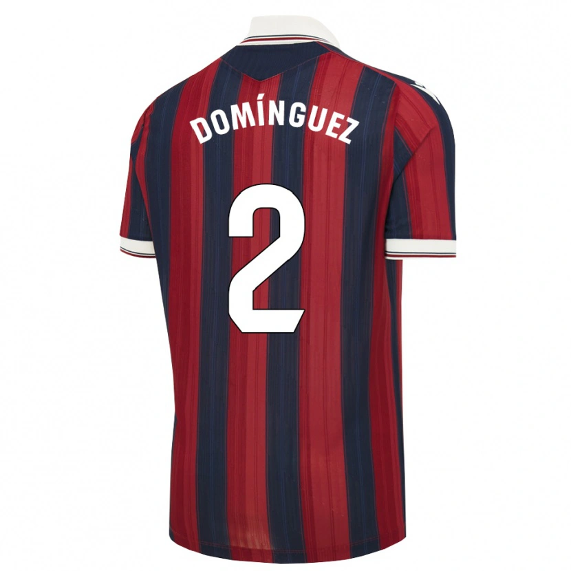Danxen Enfant Maillot Ángel Domínguez #2 Bleu Nuit Rouge Tenues Domicile 2026/27 T-Shirt