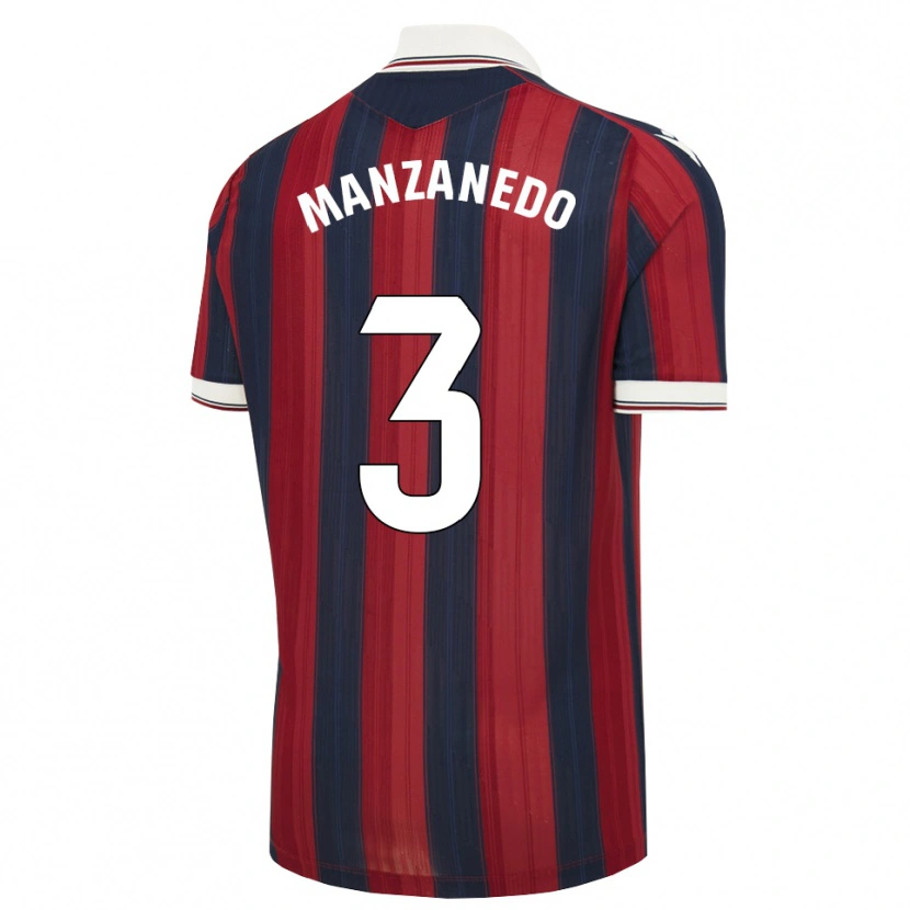Danxen Enfant Maillot Aitor Manzanedo #3 Bleu Nuit Rouge Tenues Domicile 2026/27 T-Shirt