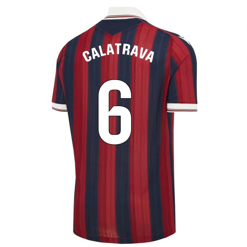 Danxen Enfant Maillot Alberto Calatrava #6 Bleu Nuit Rouge Tenues Domicile 2026/27 T-Shirt
