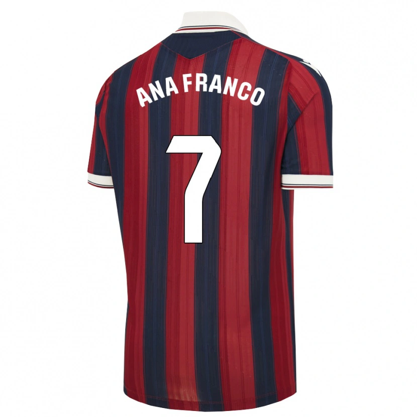 Danxen Enfant Maillot Ana Franco De La Vega #7 Bleu Nuit Rouge Tenues Domicile 2026/27 T-Shirt