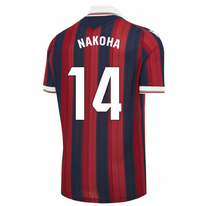 Danxen Enfant Maillot Huseini Nakoha #14 Bleu Nuit Rouge Tenues Domicile 2026/27 T-Shirt