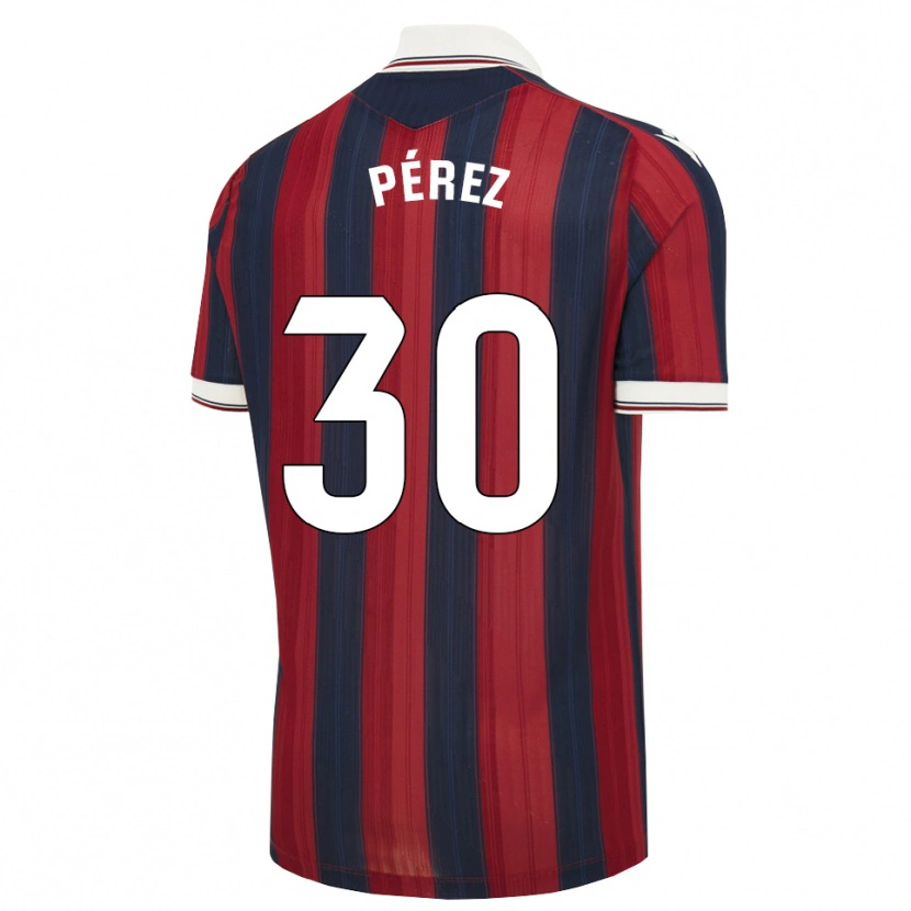 Danxen Enfant Maillot Luismi Pérez #30 Bleu Nuit Rouge Tenues Domicile 2026/27 T-Shirt