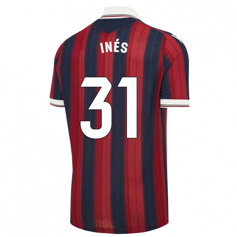 Danxen Enfant Maillot Inés Rizo #31 Bleu Nuit Rouge Tenues Domicile 2026/27 T-Shirt