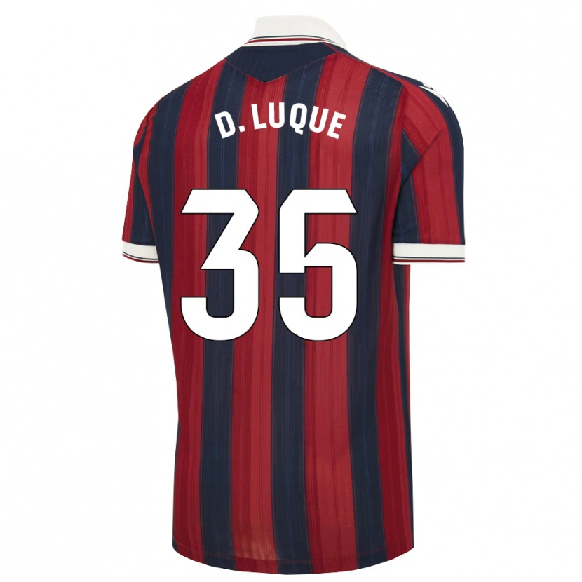 Danxen Enfant Maillot Daniela Luque Fernández #35 Bleu Nuit Rouge Tenues Domicile 2026/27 T-Shirt