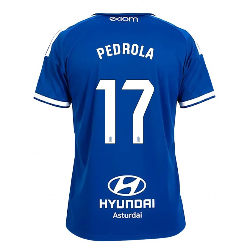 Danxen Enfant Maillot Estanis Pedrola #17 Bleu Moyen Blanc Tenues Domicile 2026/27 T-Shirt